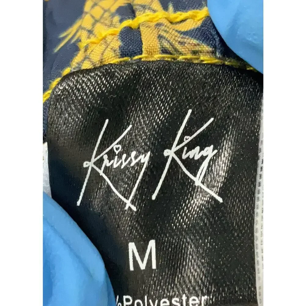 Krissy King Palm Dreams Trees Print Swim Trunks M
